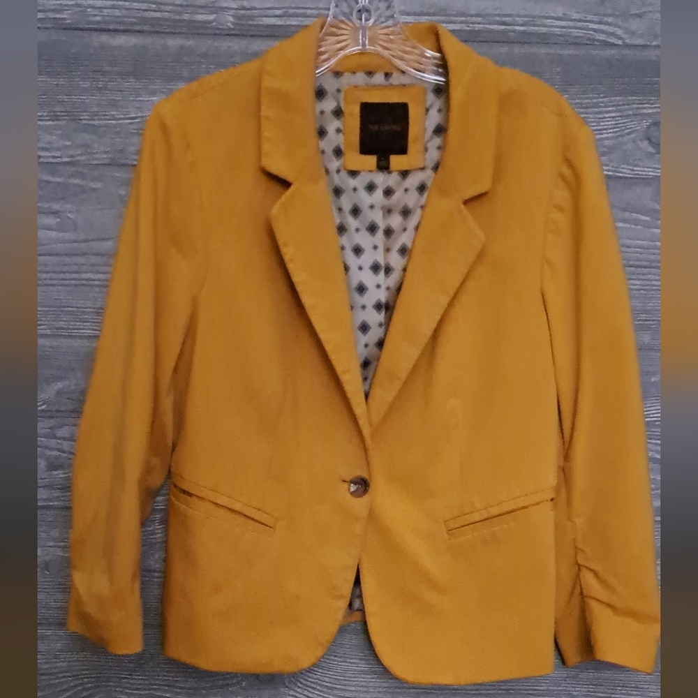 The Limited mustard color lined blazer, size L, pre-owned